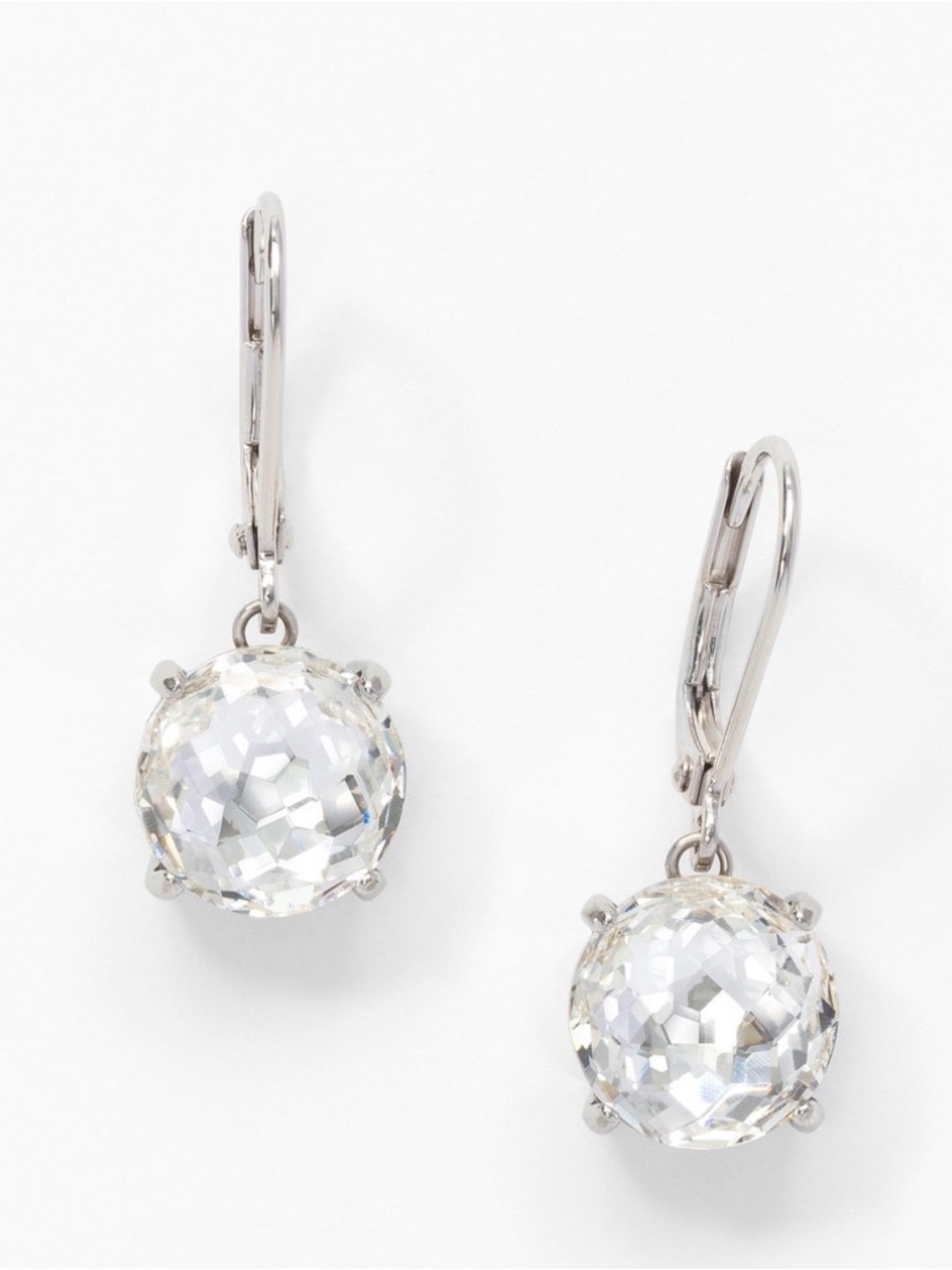 Touchstone Crystal ELLA earrings Swarovski crystals in white BNIB rhodium plated